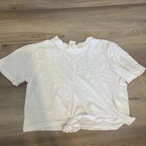 White Cropped Top